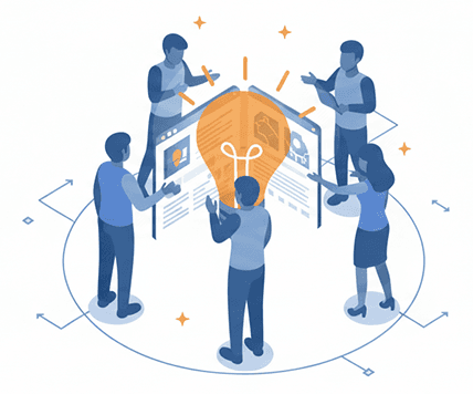 Abstract icon representing a team